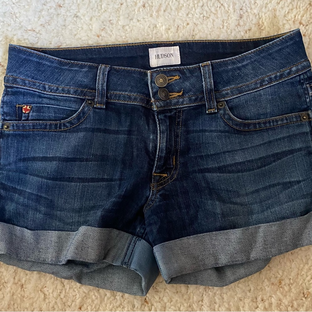 Hudson Jeans Dark Blue Denim Shorts